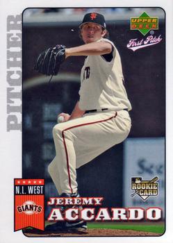 2006 Upper Deck First Pitch #170 Jeremy Accardo Front