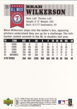 2006 Upper Deck First Pitch #207 Brad Wilkerson Back