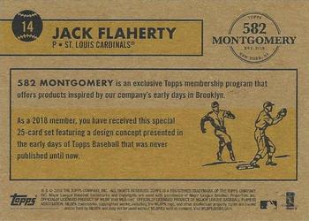 2018-19 Topps 582 Montgomery Club Set 1 #14 Jack Flaherty Back
