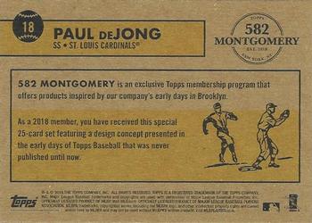 2018-19 Topps 582 Montgomery Club Set 1 #18 Paul Dejong Back