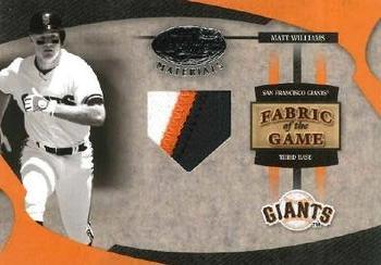 2005 Leaf Certified Materials - Fabric of the Game Prime #FG-79 Matt Williams Front