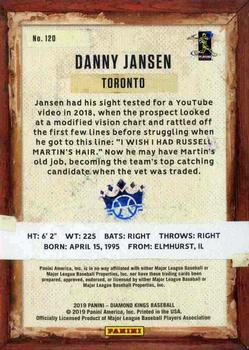 2019 Panini Diamond Kings #120 Danny Jansen Back