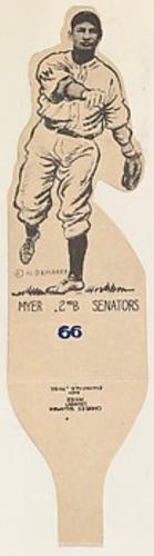 1934 Al Demaree Die Cuts (R304) #66 Buddy Myer Front