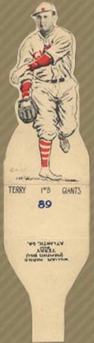 1934 Al Demaree Die Cuts (R304) #89 Bill Terry Front