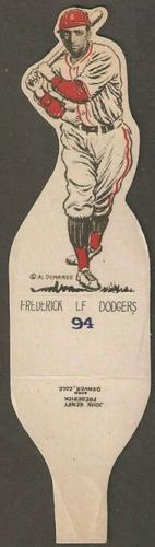 1934 Al Demaree Die Cuts (R304) #94 Johnny Frederick Front