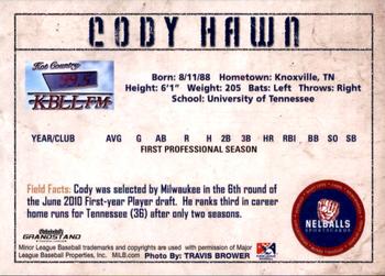 2010 Grandstand Helena Brewers #NNO Cody Hawn Back