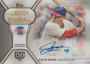 2019 Topps - Legacy of Baseball Autographs 150th Anniversary #LBA-JBO Justin Bour Front
