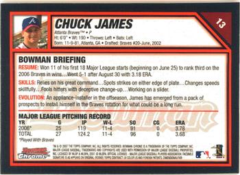 2007 Bowman Chrome #13 Chuck James Back