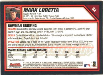 2007 Bowman Chrome #32 Mark Loretta Back