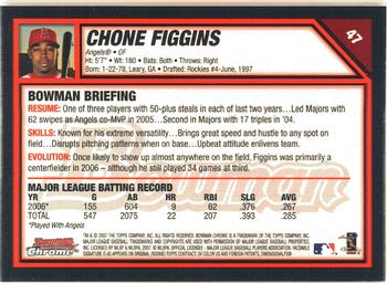 2007 Bowman Chrome #47 Chone Figgins Back