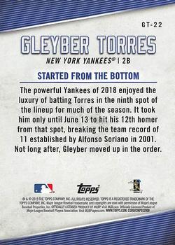 2019 Topps - Gleyber Torres Star Player Highlights #GT-22 Gleyber Torres Back