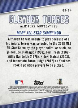2019 Topps - Gleyber Torres Star Player Highlights #GT-24 Gleyber Torres Back