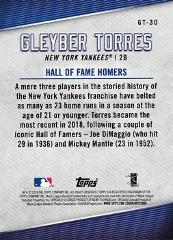 2019 Topps - Gleyber Torres Star Player Highlights #GT-30 Gleyber Torres Back