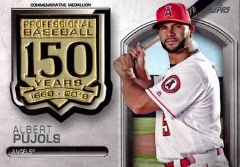 2019 Topps - 150th Anniversary Commemorative Medallions (Series One) #AMM-AP Albert Pujols Front