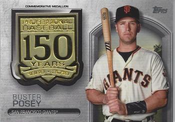 2019 Topps - 150th Anniversary Commemorative Medallions (Series One) #AMM-BP Buster Posey Front