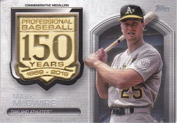 2019 Topps - 150th Anniversary Commemorative Medallions (Series One) #AMM-MG Mark McGwire Front