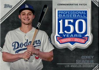 2019 Topps - 150th Anniversary Commemorative Patches (Series One) #AMP-CS Corey Seager Front