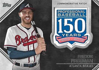2019 Topps - 150th Anniversary Commemorative Patches (Series One) #AMP-FF Freddie Freeman Front