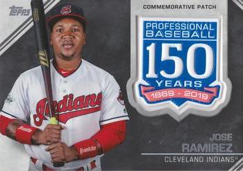 2019 Topps - 150th Anniversary Commemorative Patches (Series One) #AMP-JR Jose Ramirez Front