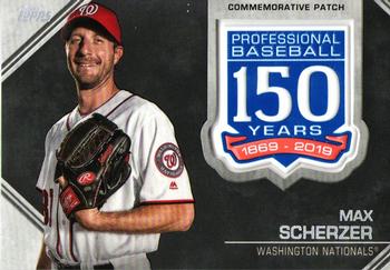 2019 Topps - 150th Anniversary Commemorative Patches (Series One) #AMP-MS Max Scherzer Front