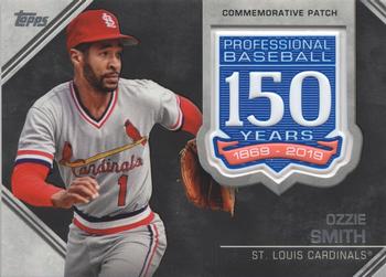 2019 Topps - 150th Anniversary Commemorative Patches (Series One) #AMP-OS Ozzie Smith Front