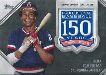 2019 Topps - 150th Anniversary Commemorative Patches (Series One) #AMP-RCA Rod Carew Front