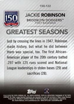 2019 Topps - 150 Years of Professional Baseball #150-122 Jackie Robinson Back