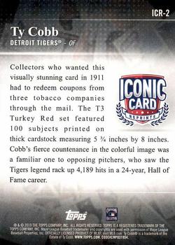 2019 Topps - Iconic Card Reprints #ICR-2 Ty Cobb Back