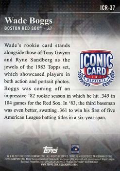 2019 Topps - Iconic Card Reprints #ICR-37 Wade Boggs Back