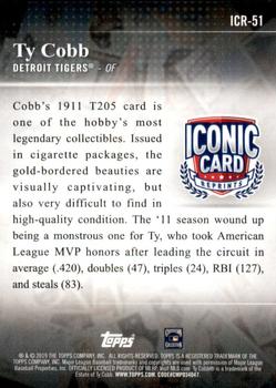 2019 Topps - Iconic Card Reprints #ICR-51 Ty Cobb Back