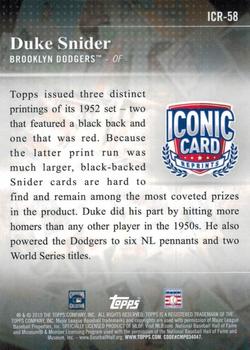 2019 Topps - Iconic Card Reprints #ICR-58 Duke Snider Back