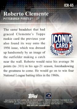 2019 Topps - Iconic Card Reprints #ICR-65 Roberto Clemente Back
