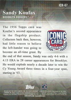 2019 Topps - Iconic Card Reprints #ICR-67 Sandy Koufax Back