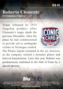 2019 Topps - Iconic Card Reprints #ICR-83 Roberto Clemente Back