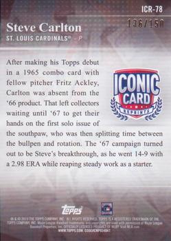 2019 Topps - Iconic Card Reprints 150th Anniversary #ICR-78 Steve Carlton Back