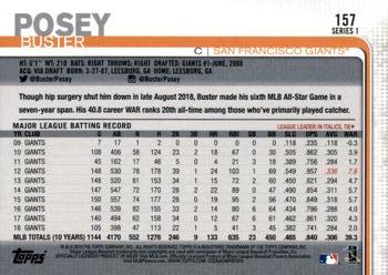 2019 Topps - Rainbow Foil #157 Buster Posey Back