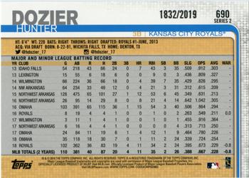 2019 Topps - Gold #690 Hunter Dozier Back
