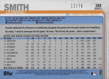 2019 Topps - Independence Day #388 Dominic Smith Back