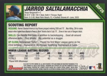 2007 Bowman Draft Picks & Prospects #BDP26 Jarrod Saltalamacchia Back