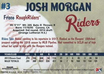 2018 Grandstand Frisco RoughRiders #NNO Josh Morgan Back