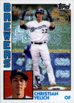 2019 Topps - 1984 Topps Baseball 35th Anniversary Chrome Silver Pack (Series One) #T84-16 Christian Yelich Front