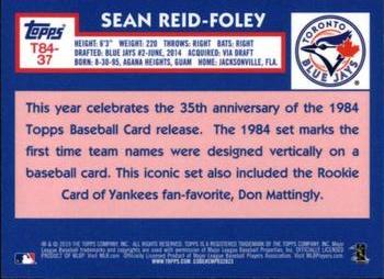2019 Topps - 1984 Topps Baseball 35th Anniversary Chrome Silver Pack (Series One) #T84-37 Sean Reid-Foley Back