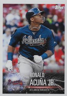 2019 Topps Stickers #142 Ronald Acuña Jr. Front