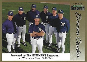 1996 Milwaukee Brewers Police - Mutzman's Restaurant / Wisconsin River Golf Club #NNO Brewers Coaches Front