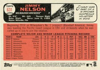 2015 Topps Heritage - Black and White #631 Jimmy Nelson Back