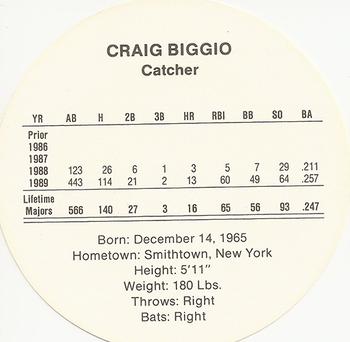 1990 Cadaco Discs #NNO Craig Biggio Back