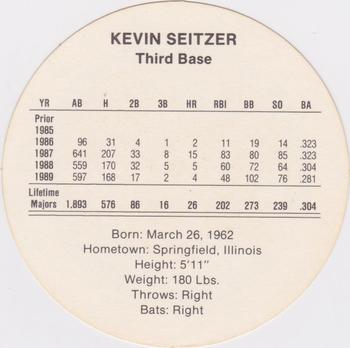 1990 Cadaco Discs #NNO Kevin Seitzer Back