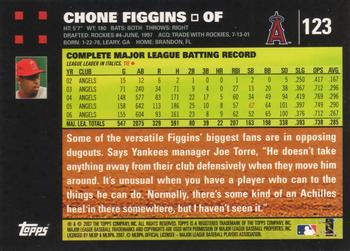 2007 Topps #123 Chone Figgins Back