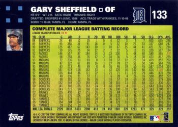 2007 Topps #133 Gary Sheffield Back