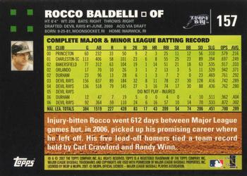 2007 Topps #157 Rocco Baldelli Back